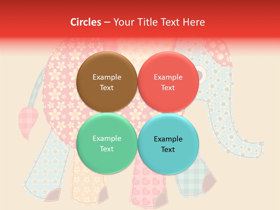Cloth Elephant Flower PowerPoint Template