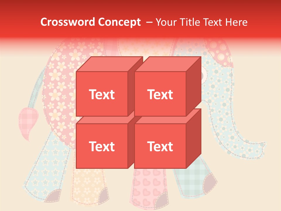 Cloth Elephant Flower PowerPoint Template