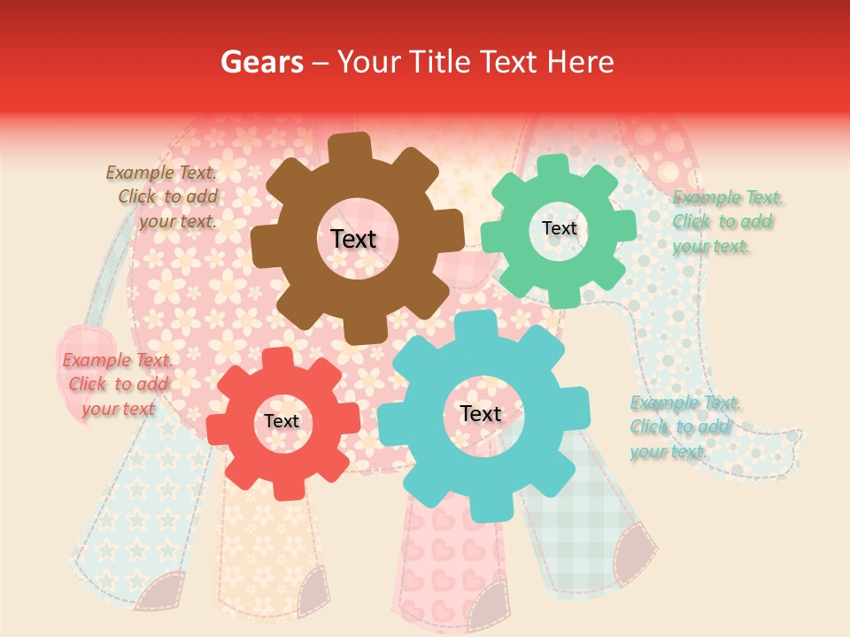 Cloth Elephant Flower PowerPoint Template