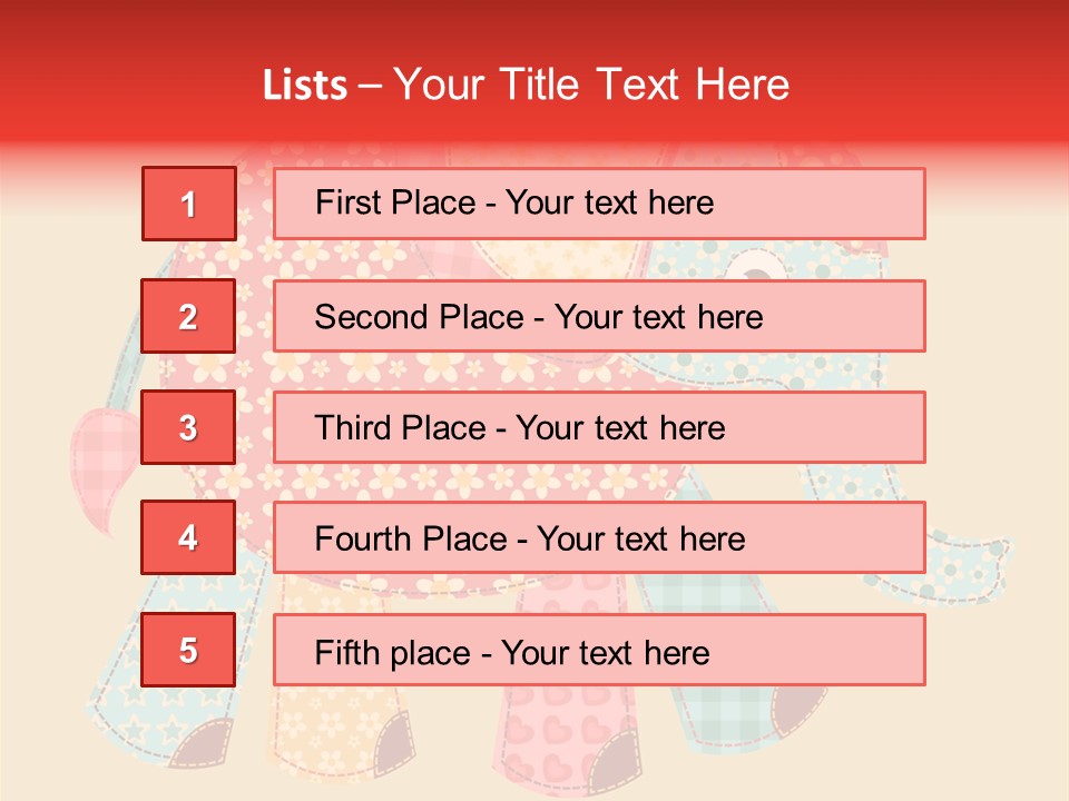 Cloth Elephant Flower PowerPoint Template