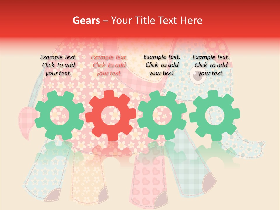 Cloth Elephant Flower PowerPoint Template