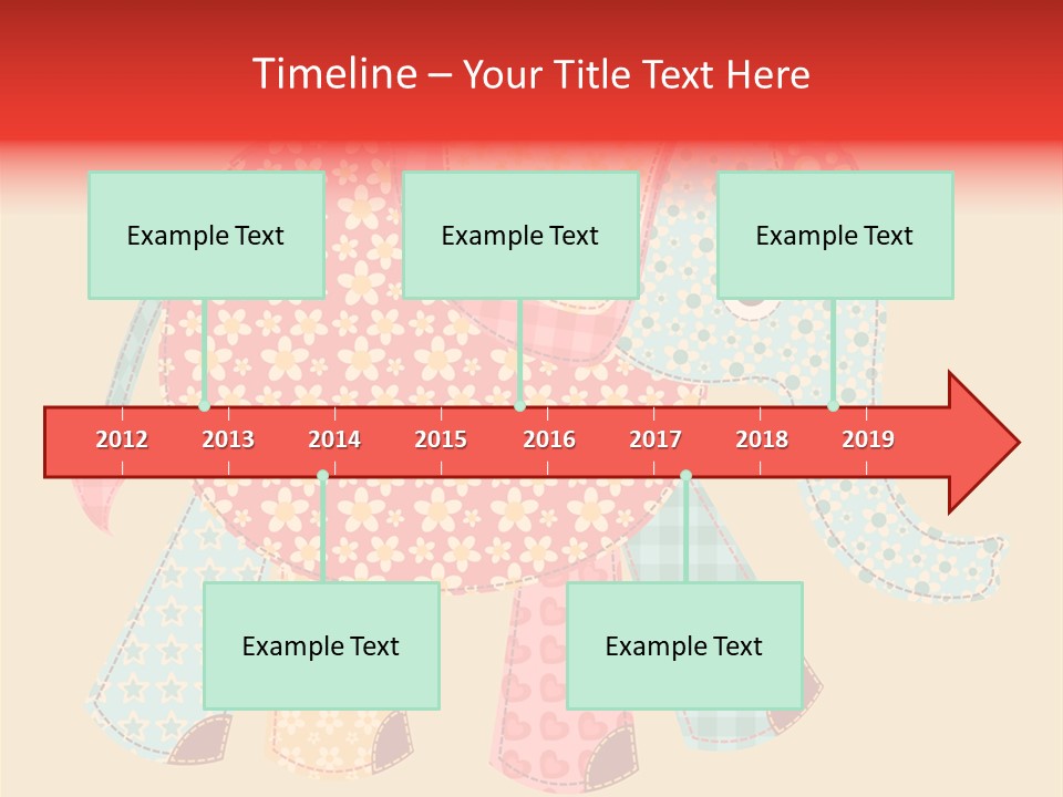 Cloth Elephant Flower PowerPoint Template