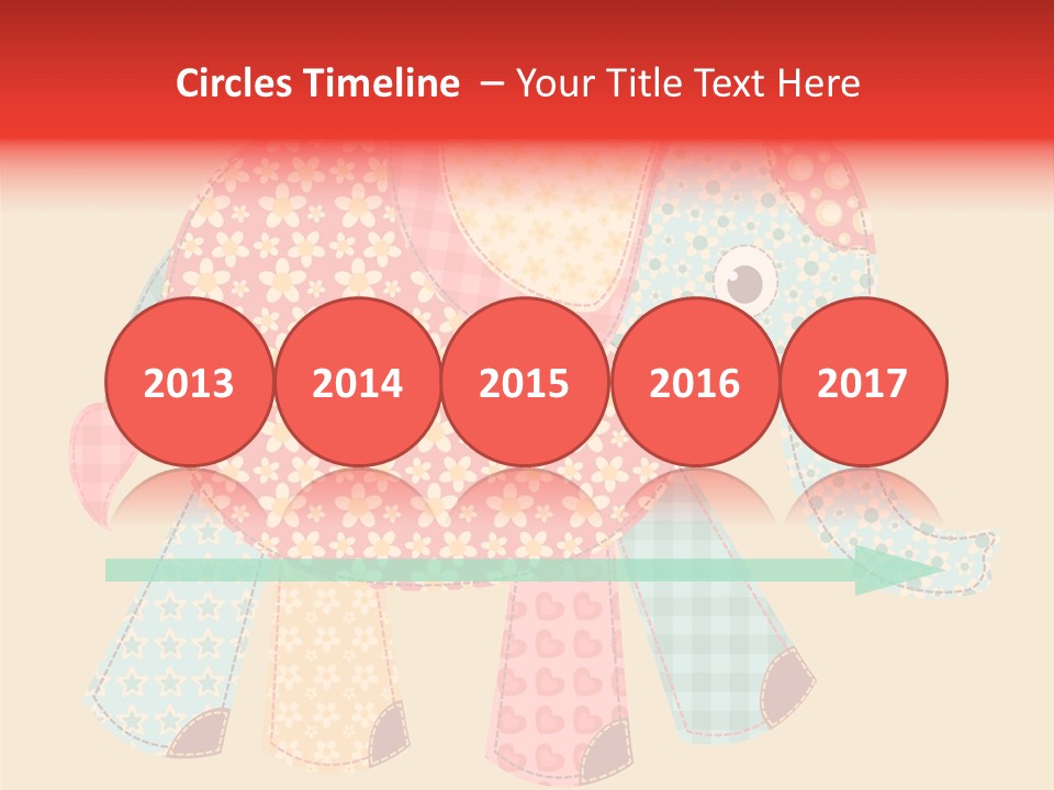 Cloth Elephant Flower PowerPoint Template