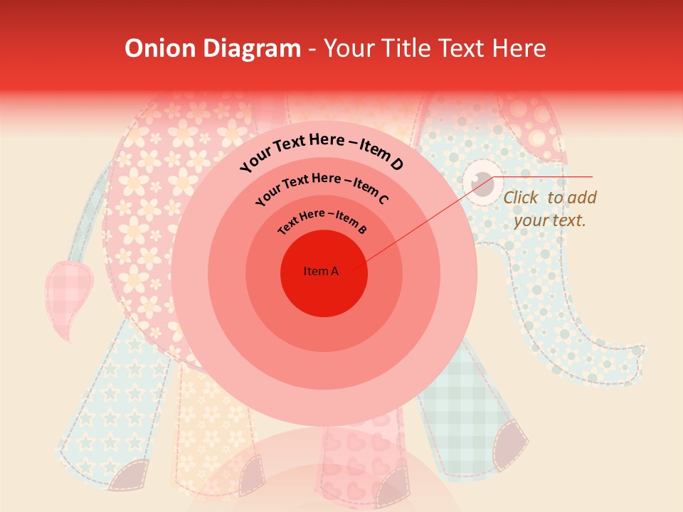 Cloth Elephant Flower PowerPoint Template