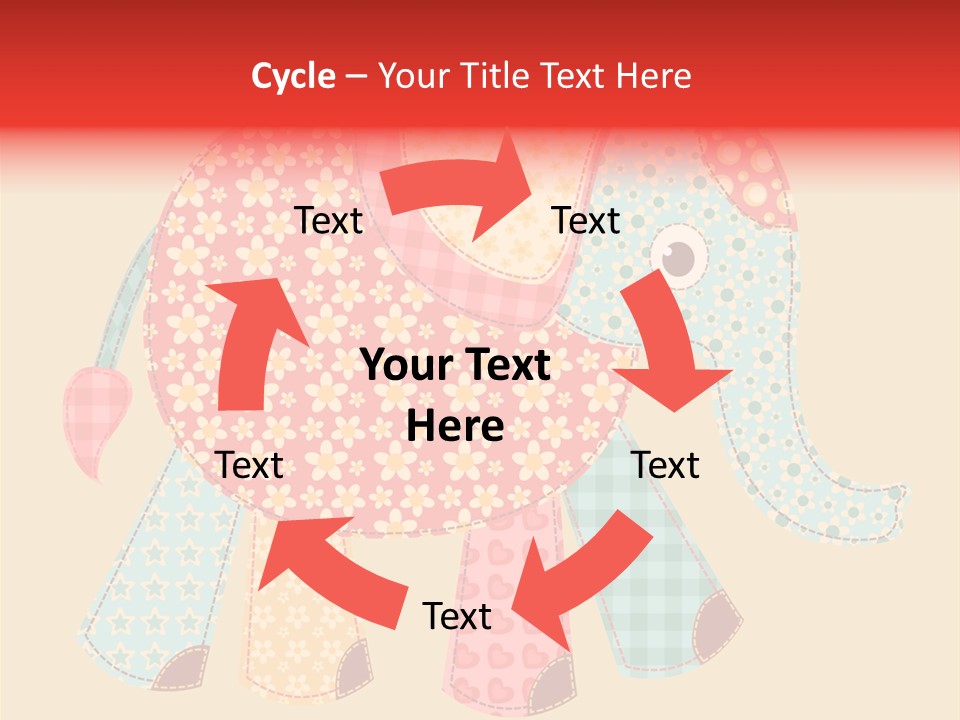 Cloth Elephant Flower PowerPoint Template