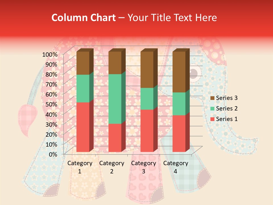 Cloth Elephant Flower PowerPoint Template