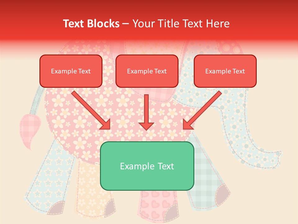 Cloth Elephant Flower PowerPoint Template