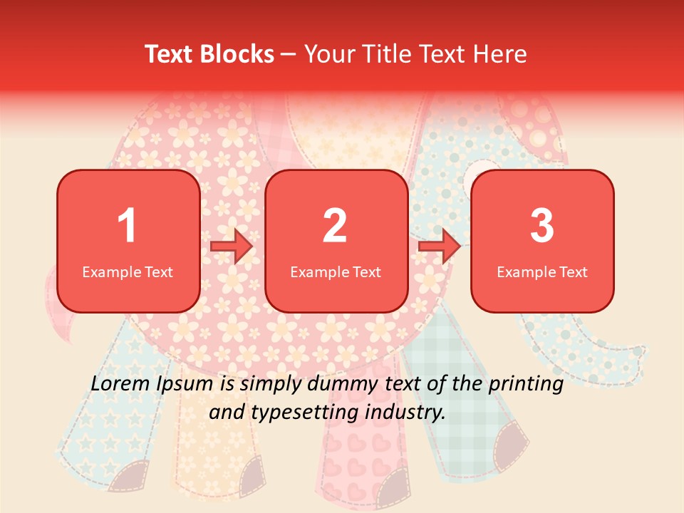 Cloth Elephant Flower PowerPoint Template