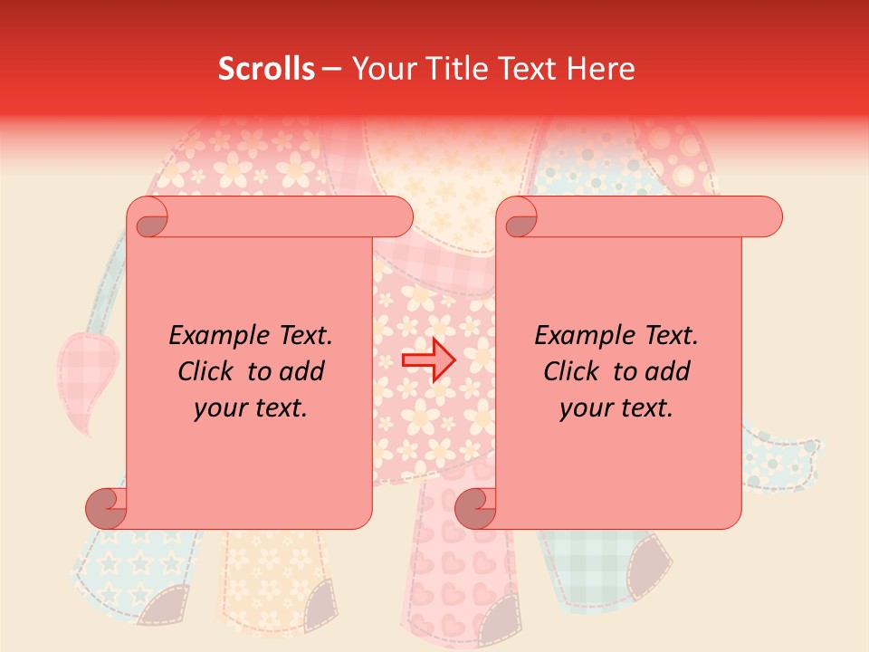 Cloth Elephant Flower PowerPoint Template