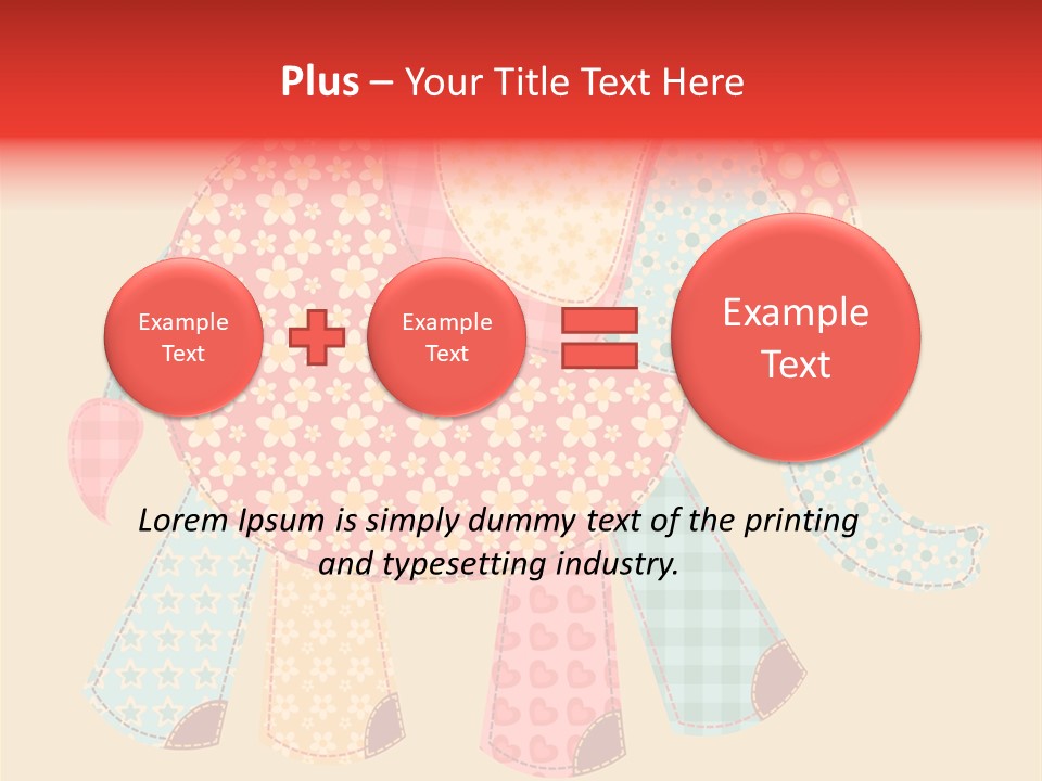Cloth Elephant Flower PowerPoint Template