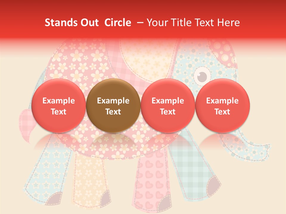 Cloth Elephant Flower PowerPoint Template