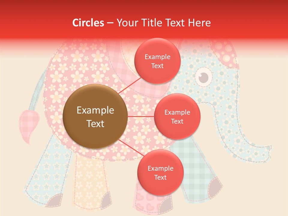 Cloth Elephant Flower PowerPoint Template