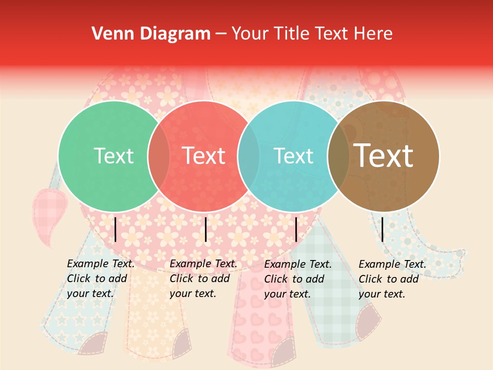 Cloth Elephant Flower PowerPoint Template
