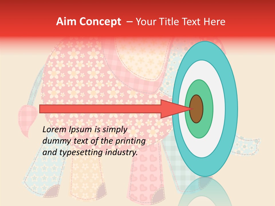 Cloth Elephant Flower PowerPoint Template