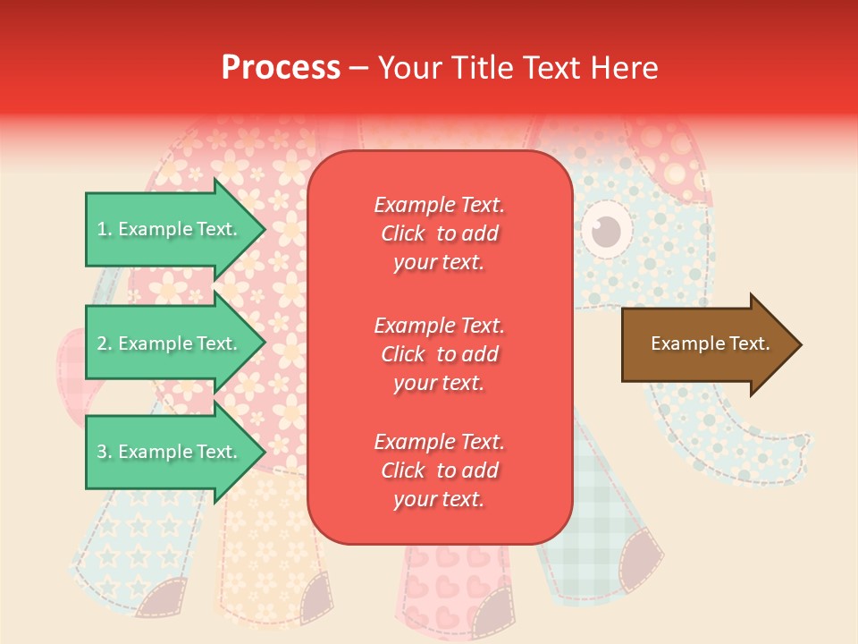 Cloth Elephant Flower PowerPoint Template