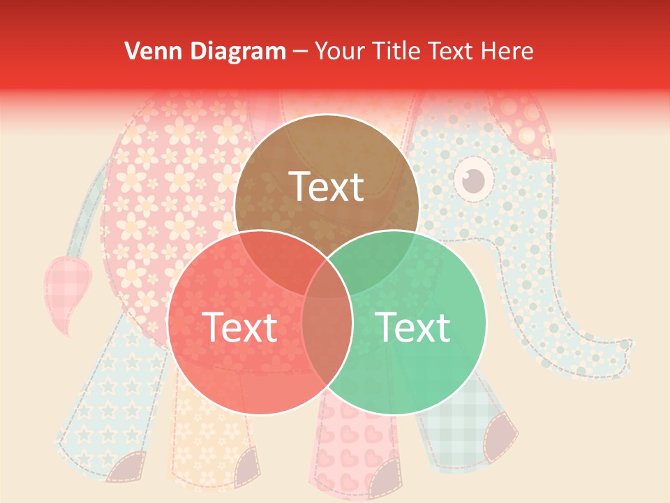 Cloth Elephant Flower PowerPoint Template