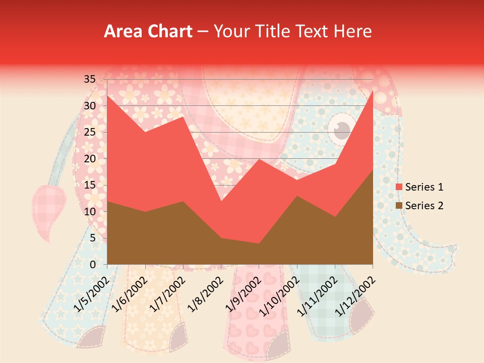 Cloth Elephant Flower PowerPoint Template