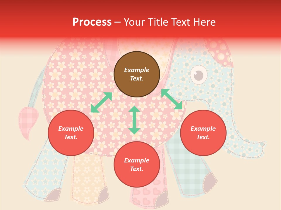 Cloth Elephant Flower PowerPoint Template