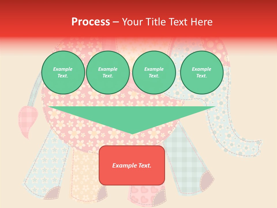 Cloth Elephant Flower PowerPoint Template