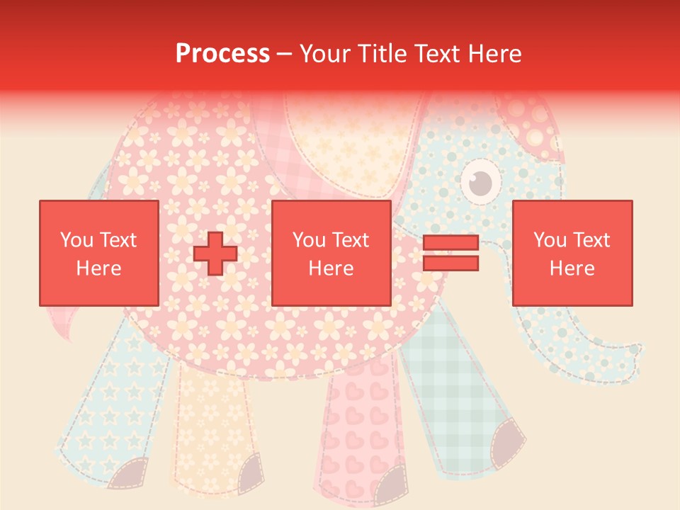 Cloth Elephant Flower PowerPoint Template