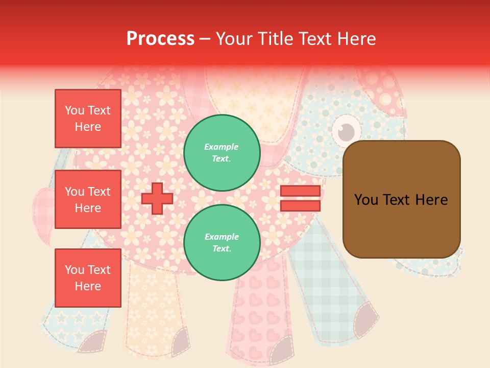 Cloth Elephant Flower PowerPoint Template