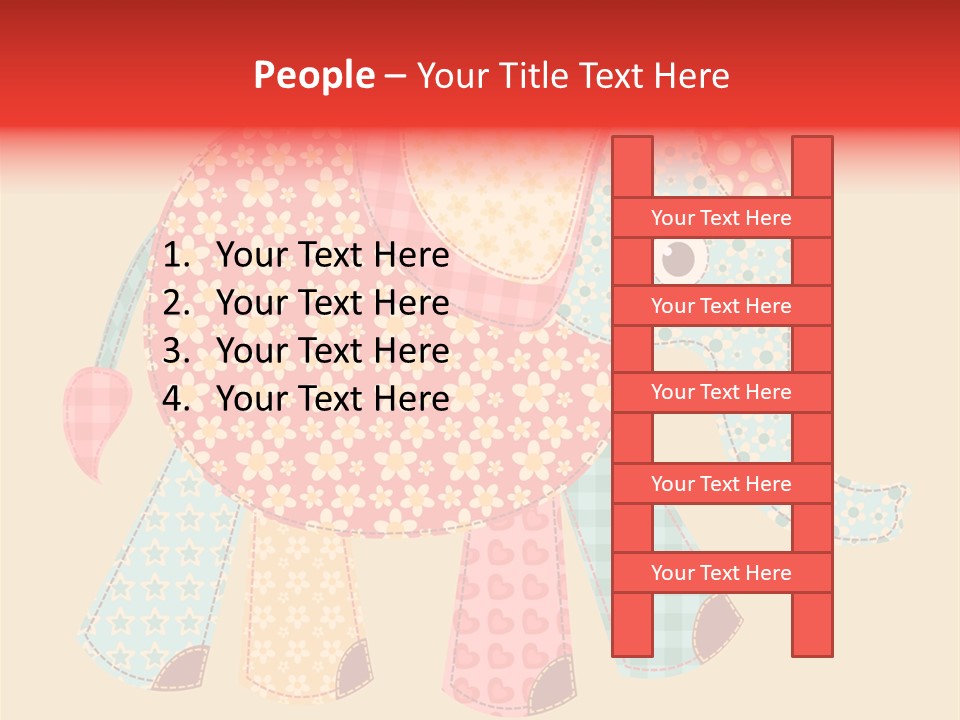 Cloth Elephant Flower PowerPoint Template