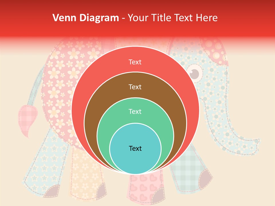 Cloth Elephant Flower PowerPoint Template