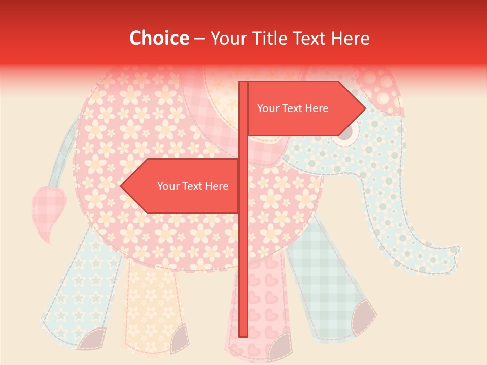 Cloth Elephant Flower PowerPoint Template