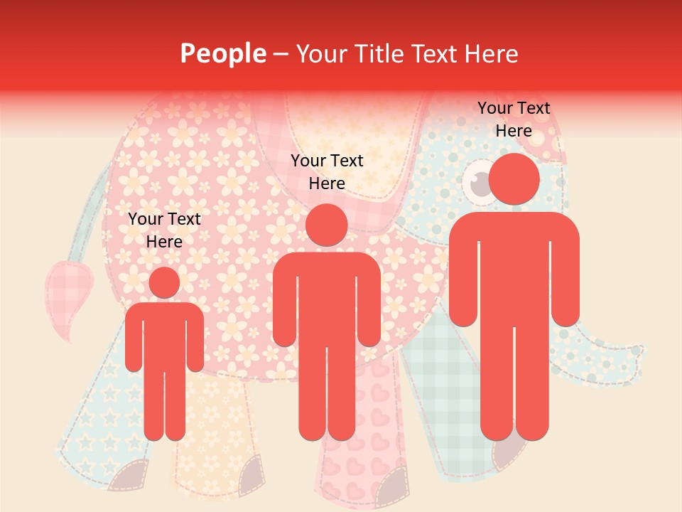 Cloth Elephant Flower PowerPoint Template