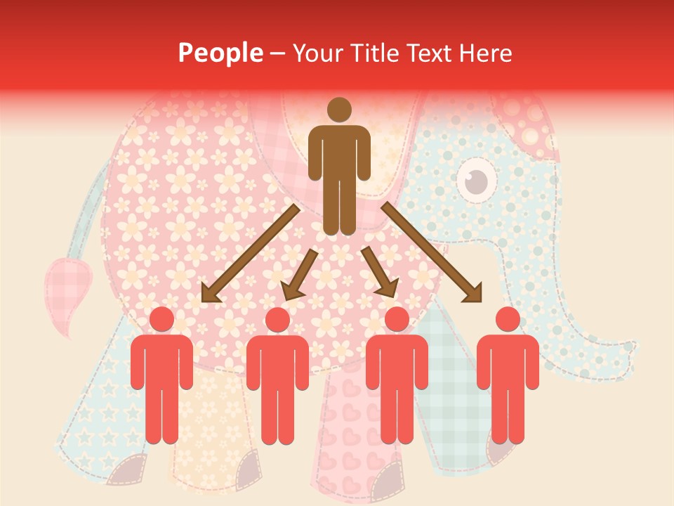 Cloth Elephant Flower PowerPoint Template