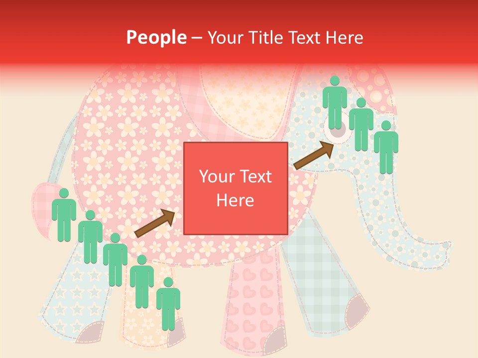 Cloth Elephant Flower PowerPoint Template