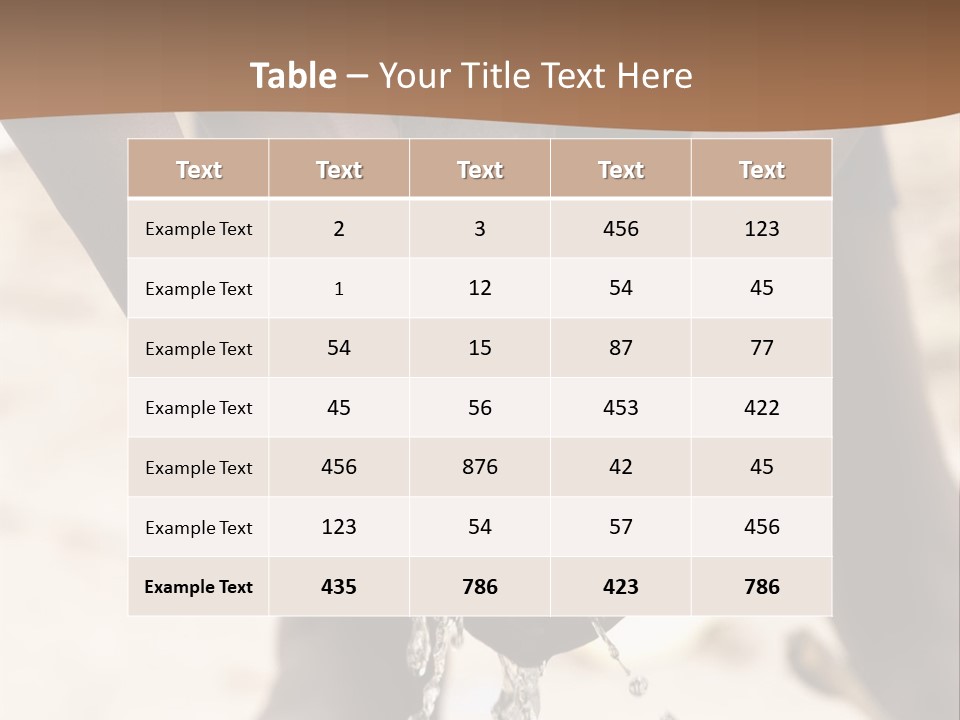 Water Drops Legs Life Style PowerPoint Template