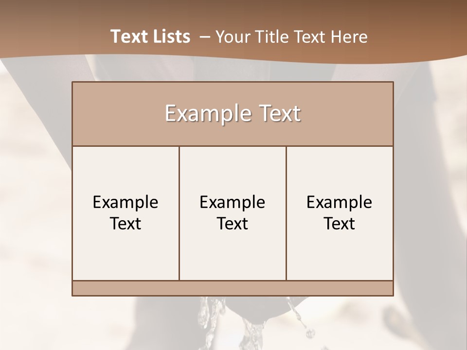 Water Drops Legs Life Style PowerPoint Template