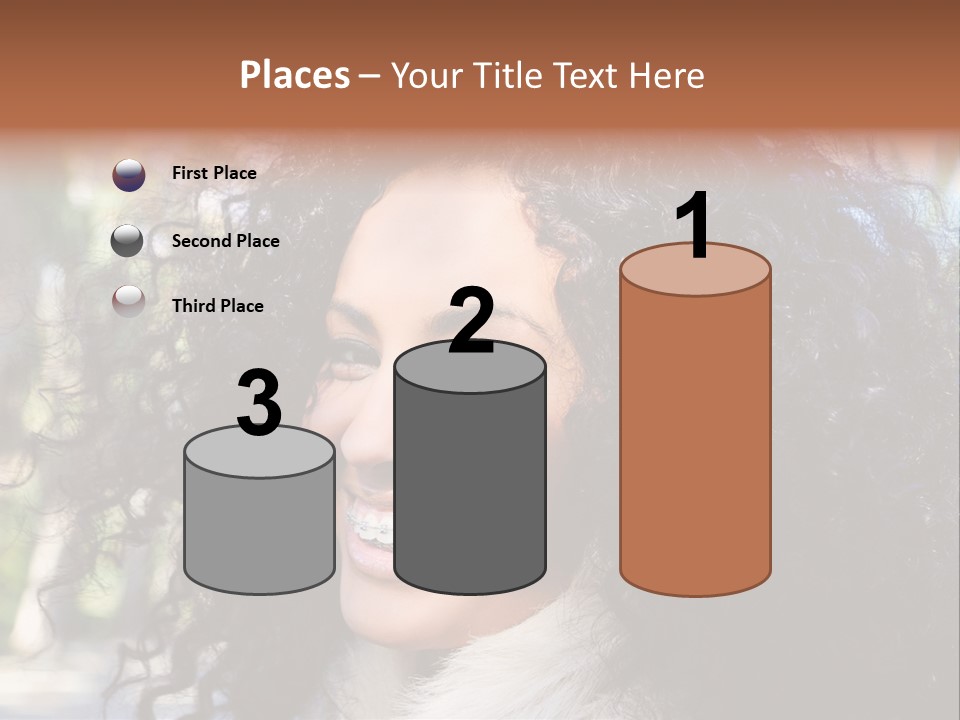 Young Beautiful Braces PowerPoint Template