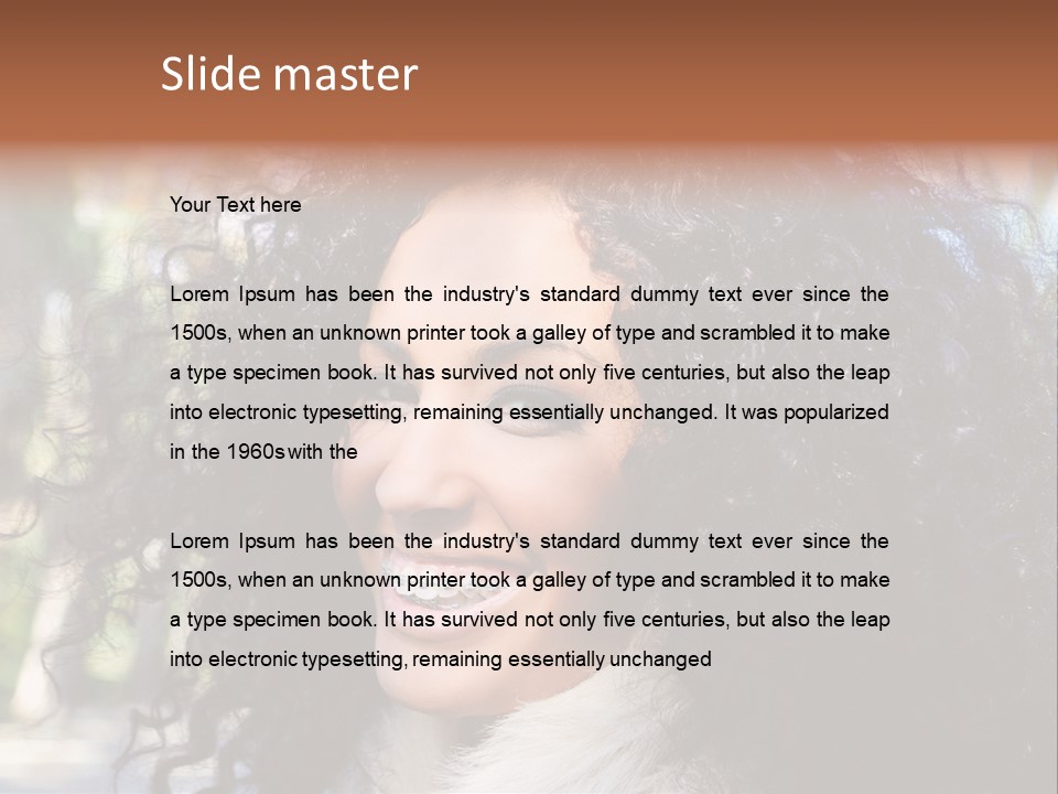 Young Beautiful Braces PowerPoint Template