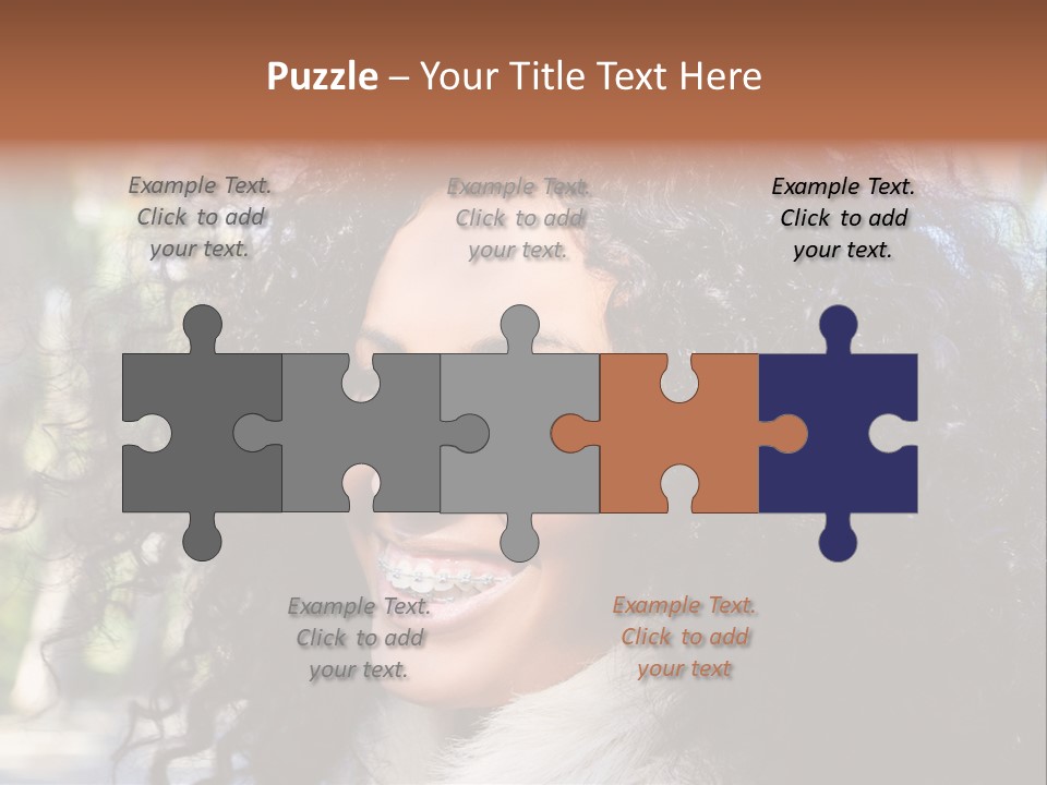 Young Beautiful Braces PowerPoint Template