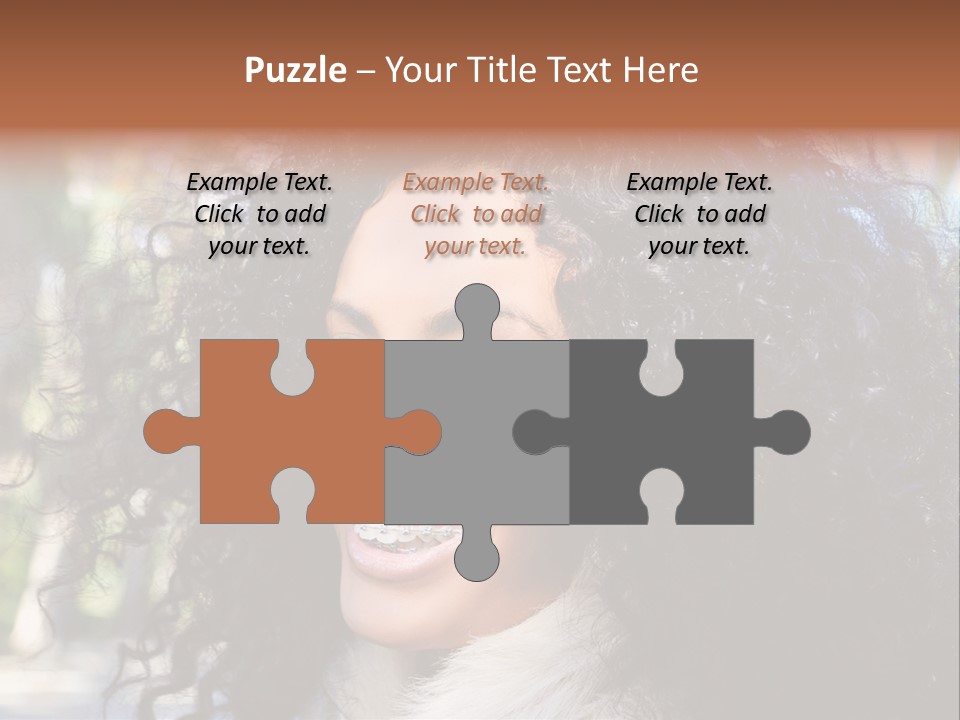 Young Beautiful Braces PowerPoint Template