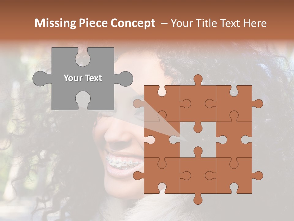 Young Beautiful Braces PowerPoint Template