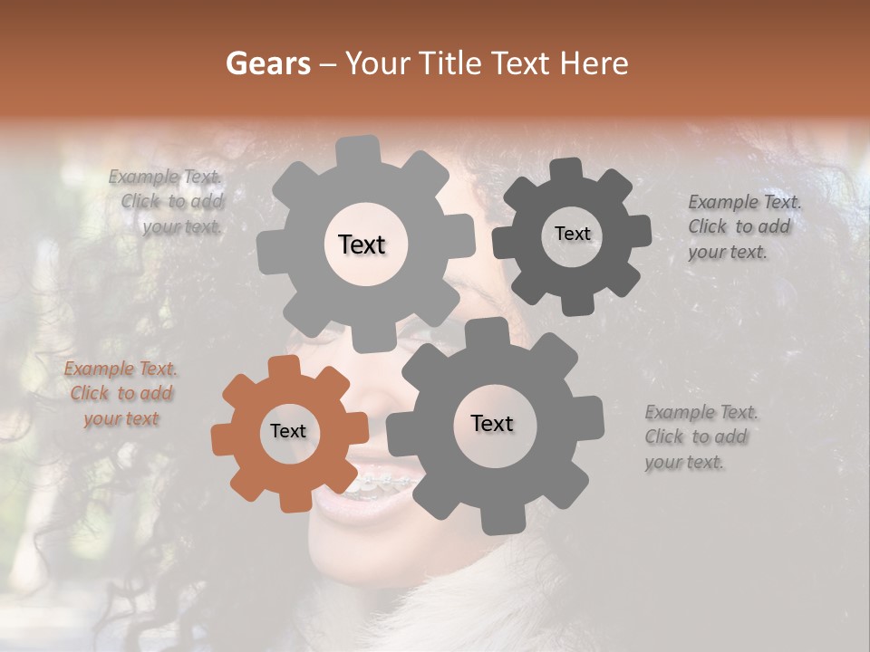 Young Beautiful Braces PowerPoint Template