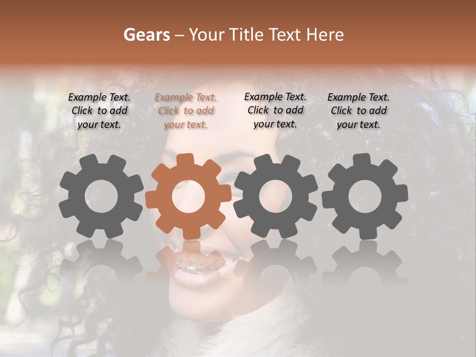 Young Beautiful Braces PowerPoint Template