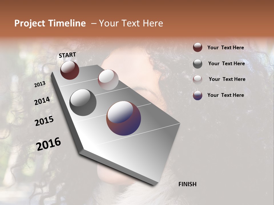 Young Beautiful Braces PowerPoint Template