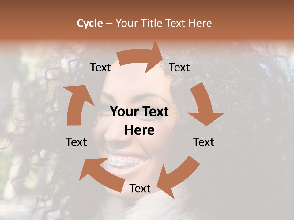 Young Beautiful Braces PowerPoint Template