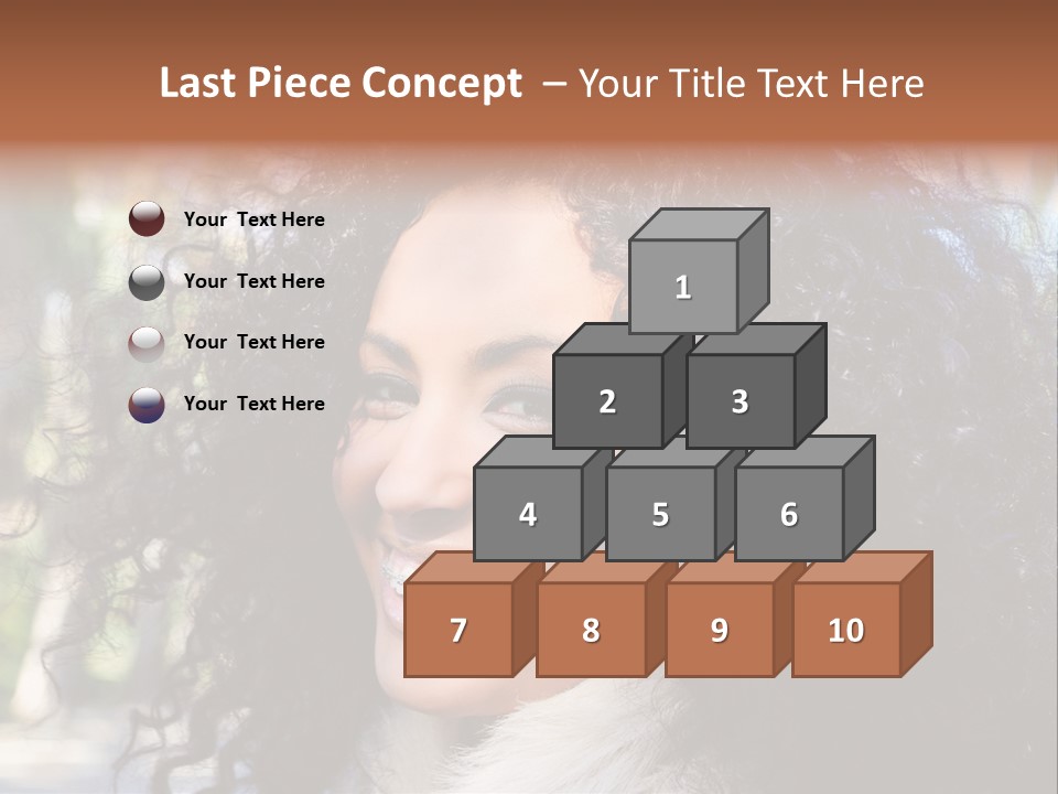 Young Beautiful Braces PowerPoint Template