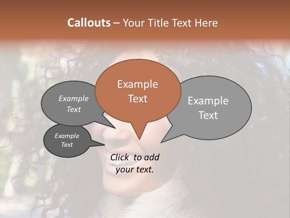 Young Beautiful Braces PowerPoint Template