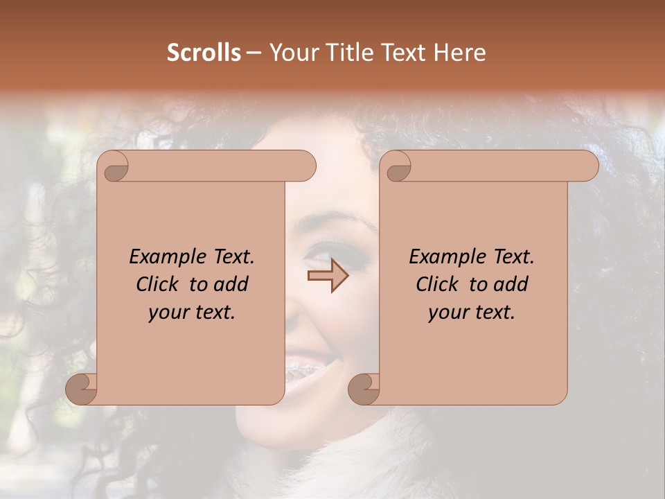 Young Beautiful Braces PowerPoint Template
