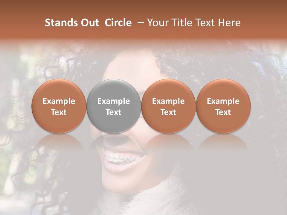 Young Beautiful Braces PowerPoint Template