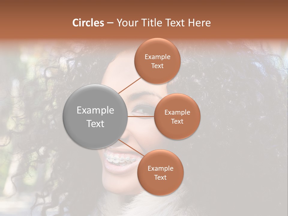 Young Beautiful Braces PowerPoint Template