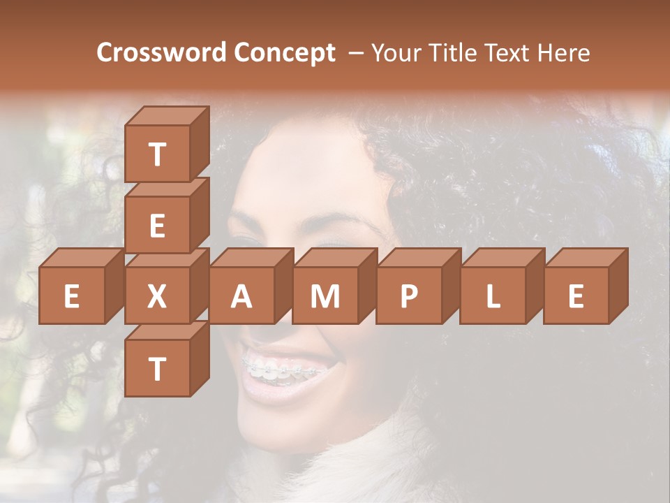 Young Beautiful Braces PowerPoint Template