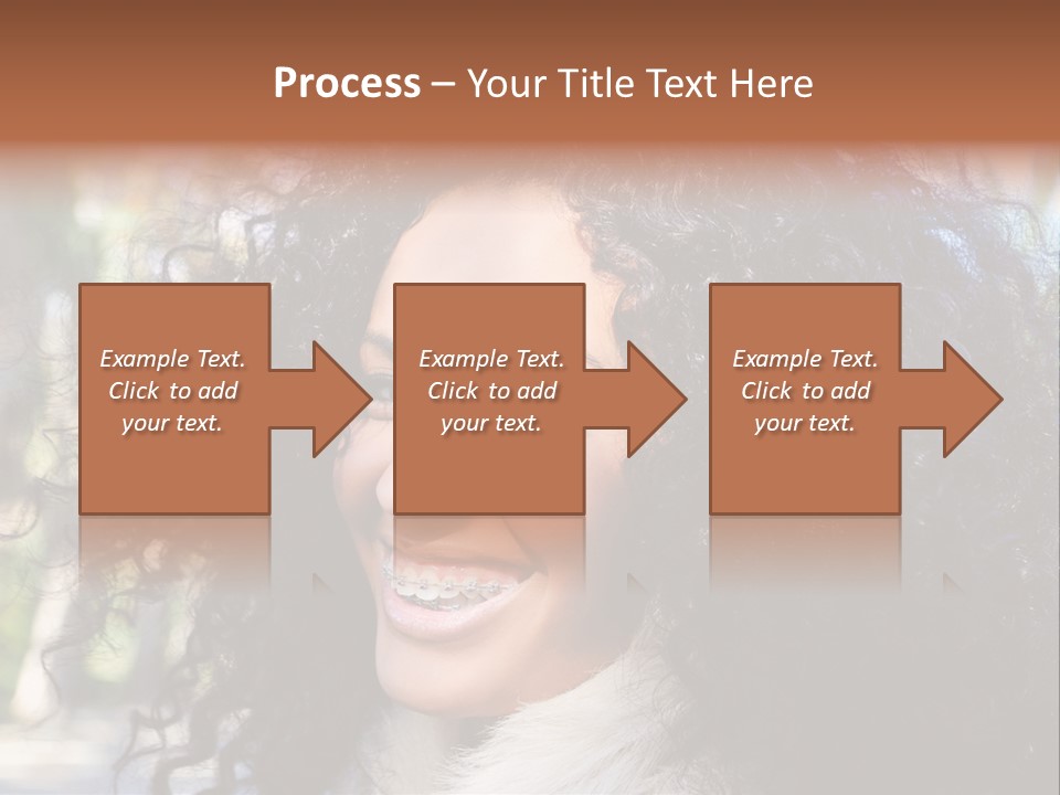 Young Beautiful Braces PowerPoint Template