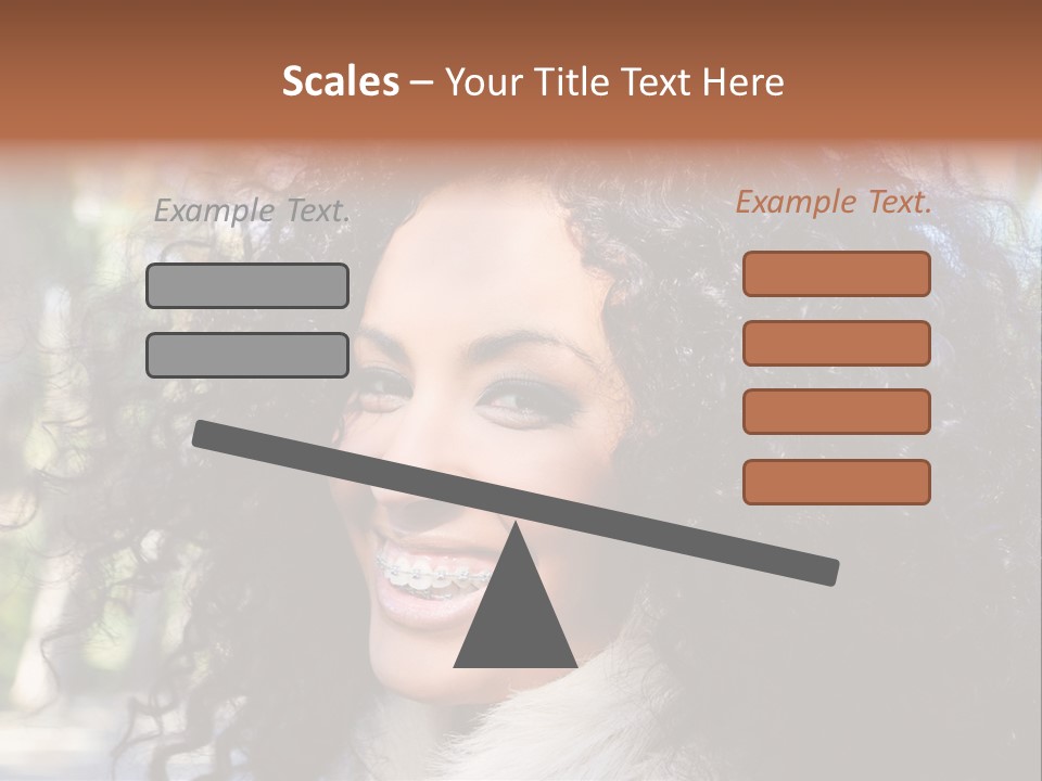 Young Beautiful Braces PowerPoint Template